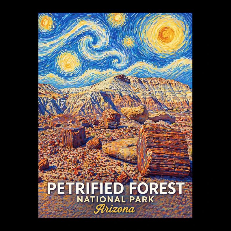 Petrified Forest Arizona Van Gogh Sky