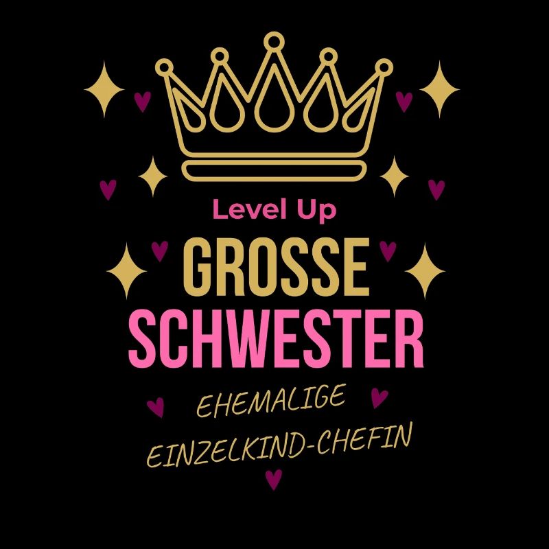 Level Up Große Schwester - Geschenk Einzelkind