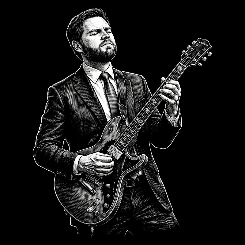 JD Vance joue de la guitare