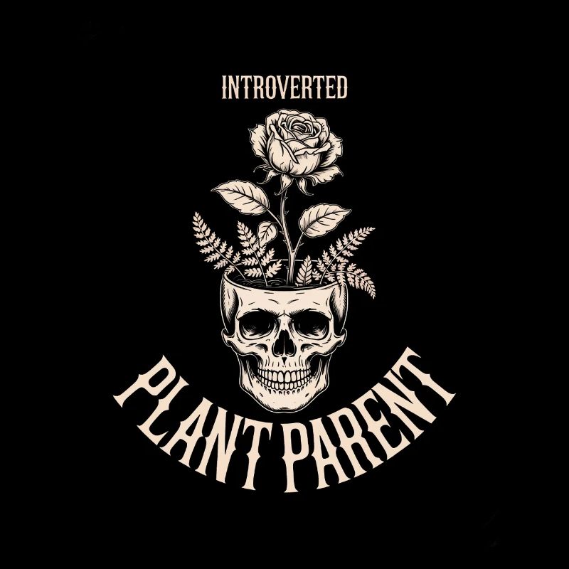 Crâne parent de plante introverti