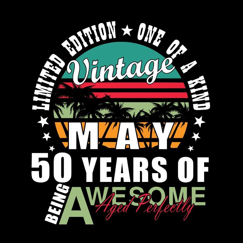 Vintage May 50 Years Retro