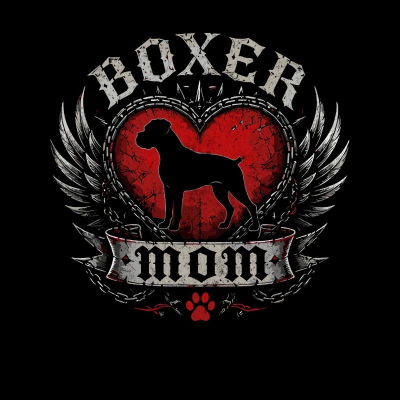 Emblème de l’aile de cœur de boxer