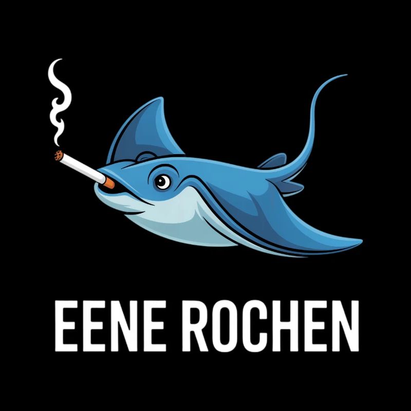 Eene Rochen Raucher Spruch Zigarette Kippe Rauchen