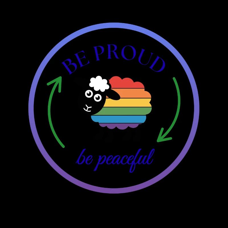 Pride Regenbogen-Schaf: Stolz und Friedlich