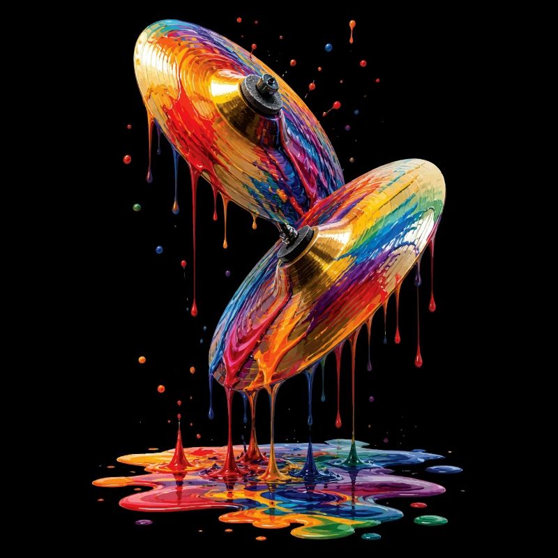 Becken mit tropfenden Farben