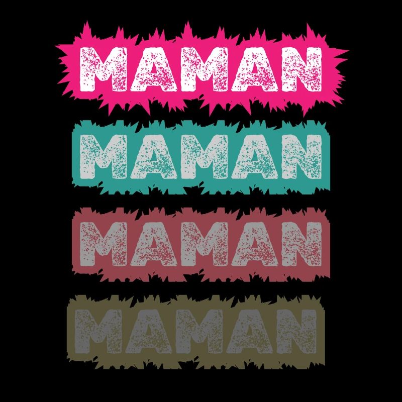Maman Vintage Coloré – Design Pop Rétro pour Mère