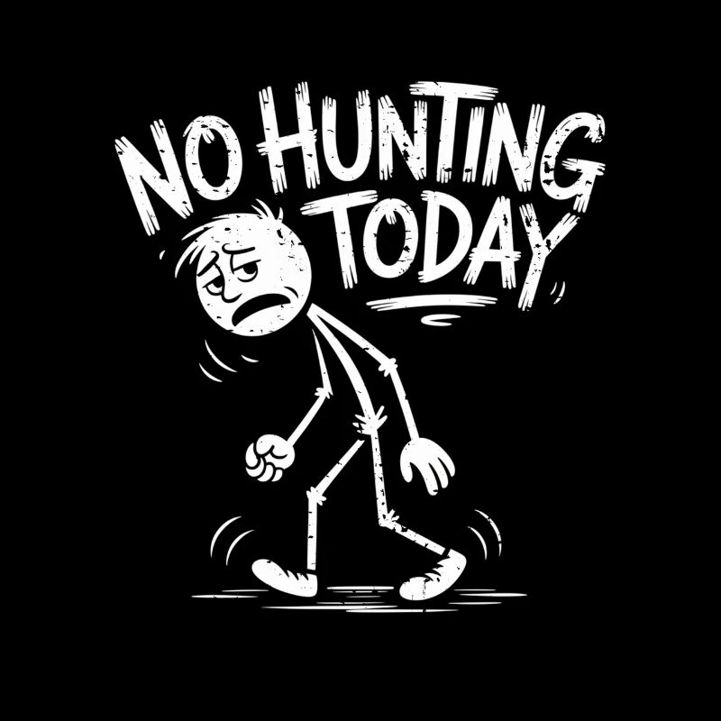 No Hunting Today Strichmännchen