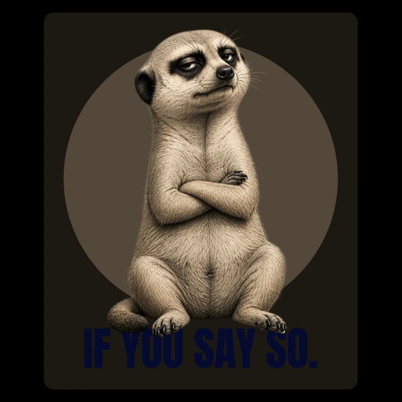 Si vous le dites. – Design sarcastique de suricate
