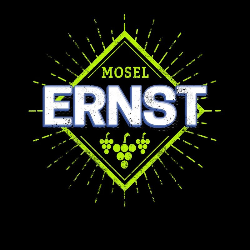 Ernst an der Mosel Retro Weintrauben Reben Design