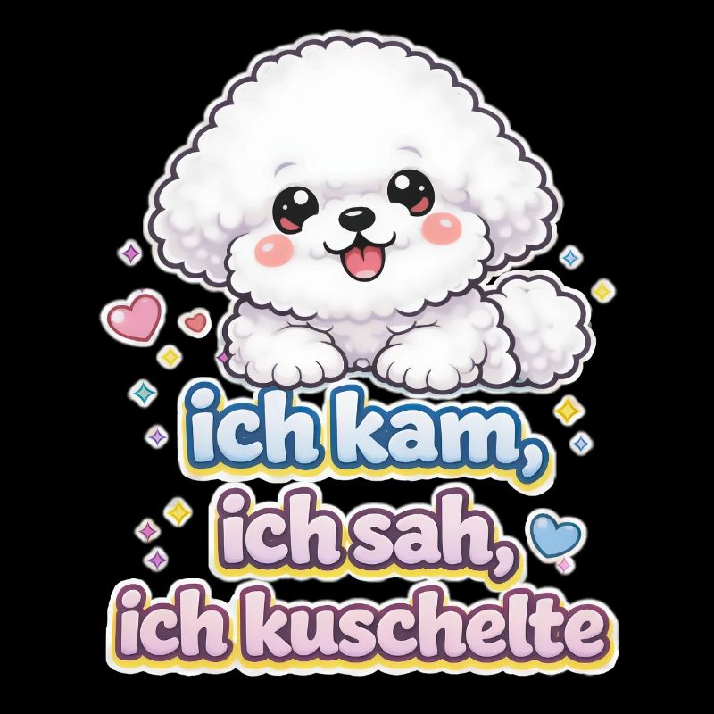 Kuschelhund Spruch Ich kam, ich sah, ich kuschelte