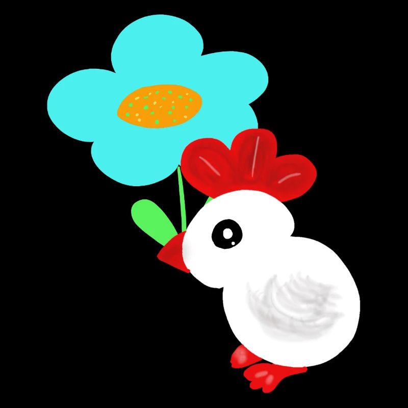 Flower Chicken Chick Kids Spring