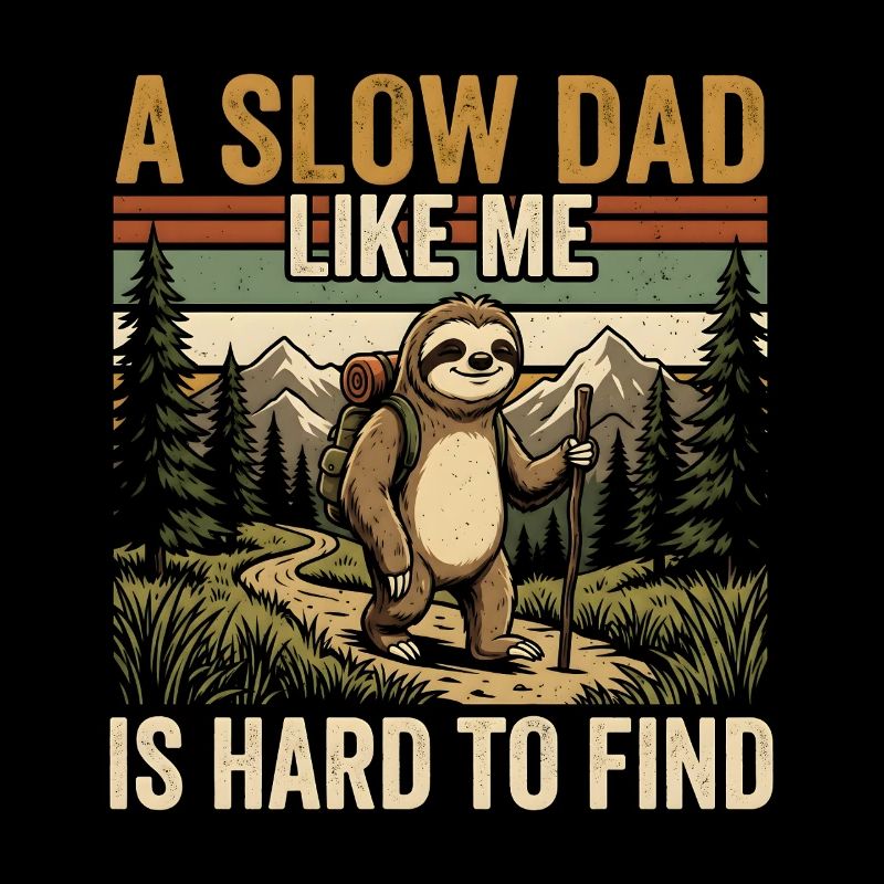 Slow Dad Like Me Hiking Sloth