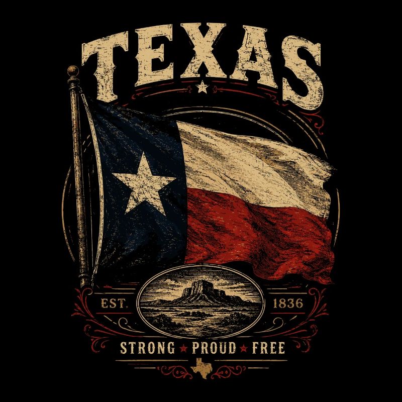 Fierté du drapeau du Texas : Stark & Free