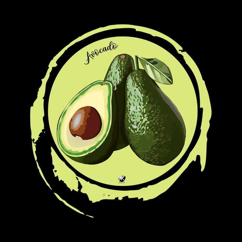 Avocado Abbildung in einem Kreis