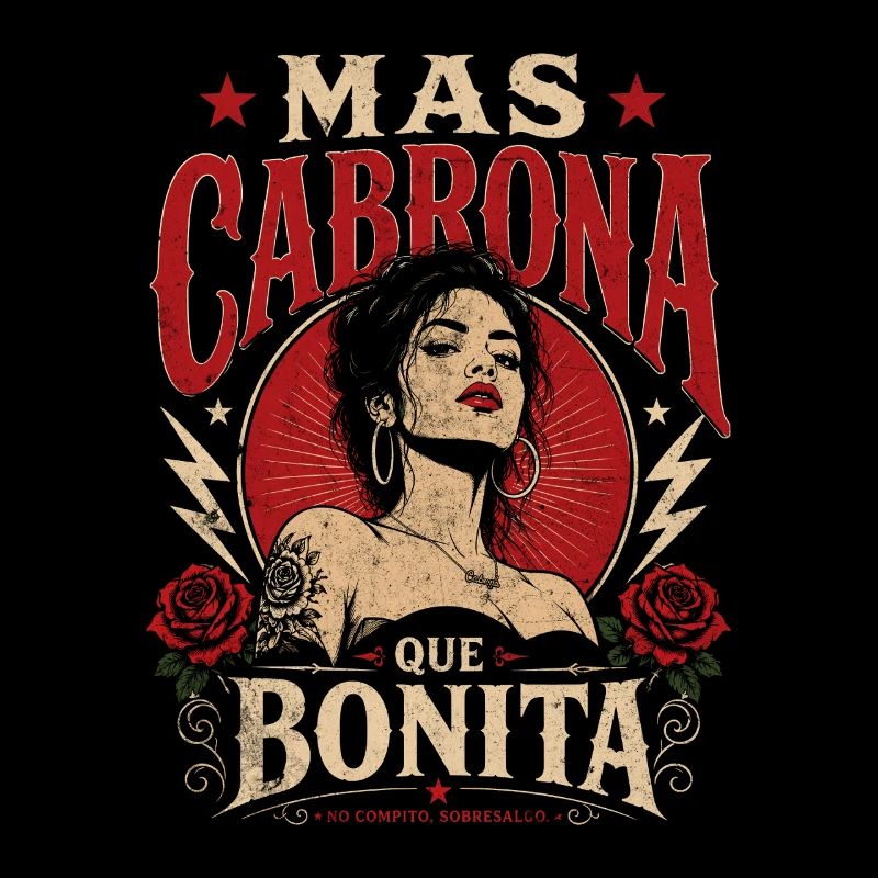 Mas Cabrona Que Bonita Retro Mujer