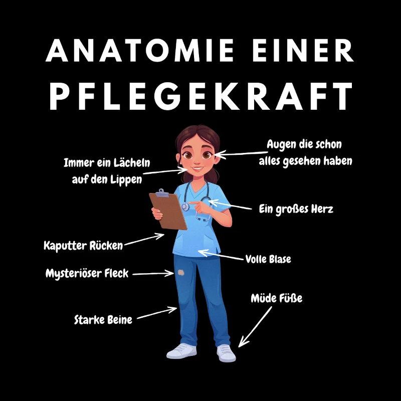 Anatomie Pflegekraft Humor Pflege Design