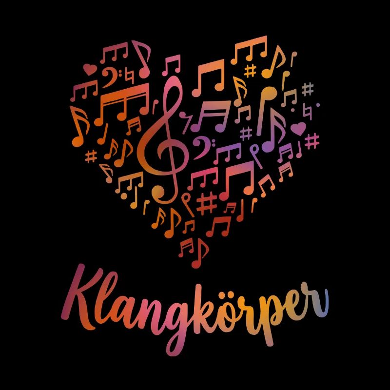 Klangkörper Chor Orchester Retro Herz