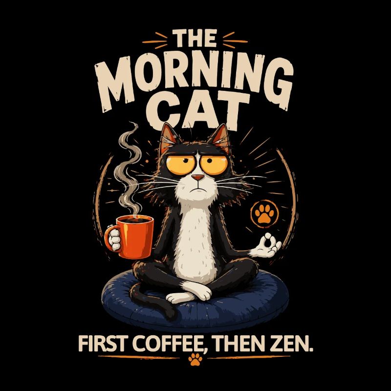 Morning Cat: Coffee Zen