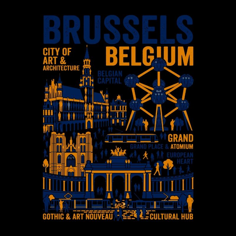 Monuments illustrés de Bruxelles Capitale belge