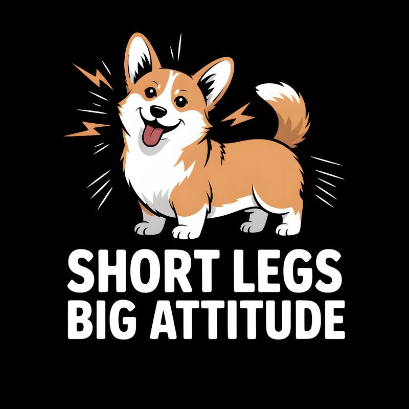 Corgi Short Legs Big Attitude Lustig