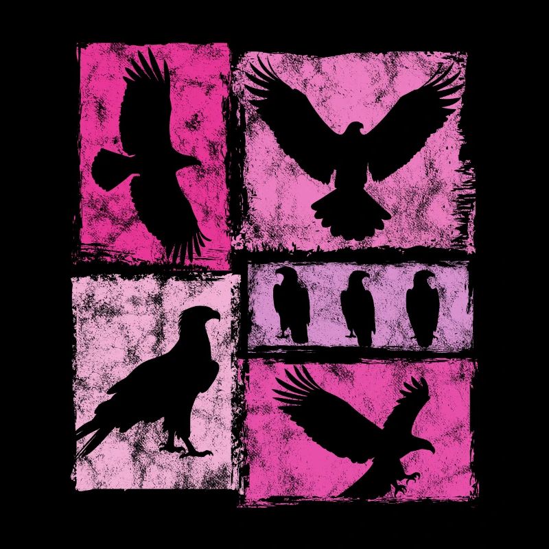 Silhouettes graphiques rétro Eagle