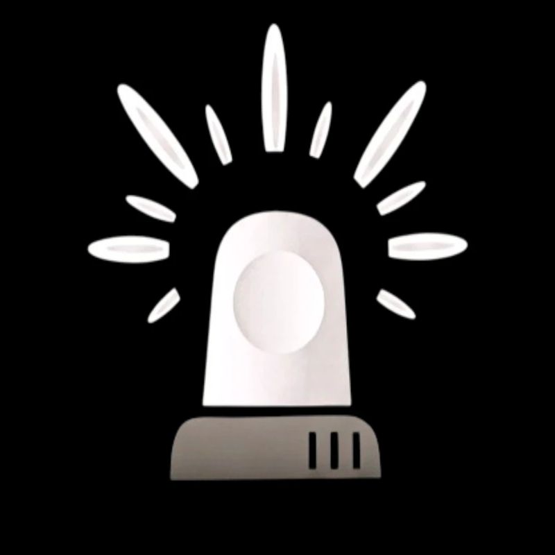 White Siren Warning Light