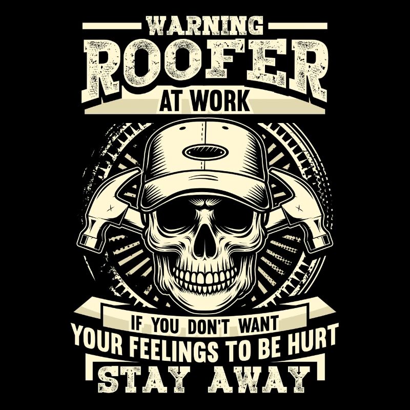 Dachdecker Skull: Stay Away Handwerker Geschenk