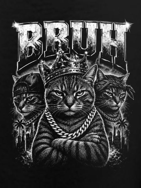 Bruh King Cats Graffiti