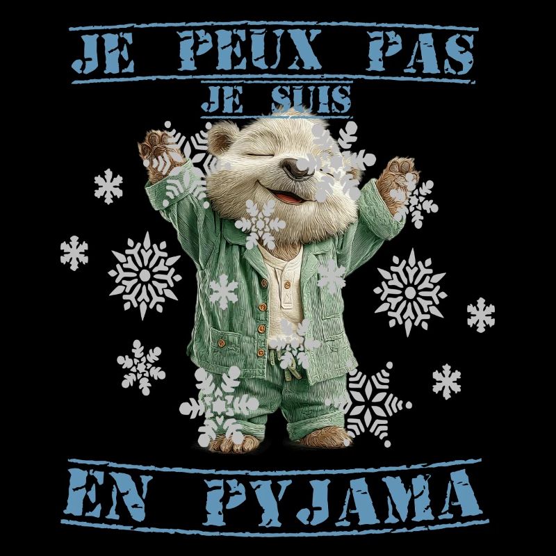 Hamster pyjama vert - Je peux pas j’suis en pyjama