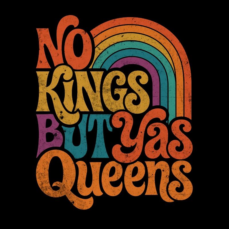 Pas de rois sauf Queens Retro Rainbow