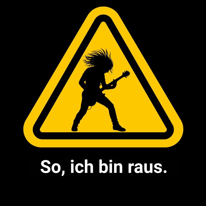 So, ich bin raus. Feierabend Warnschild
