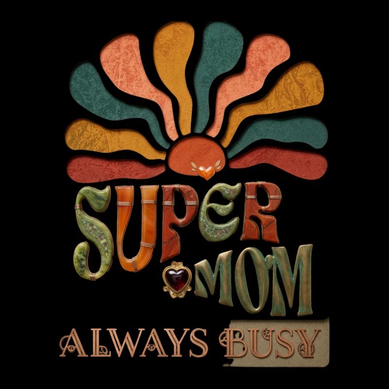 Supermom mit Sonnenstrahlen