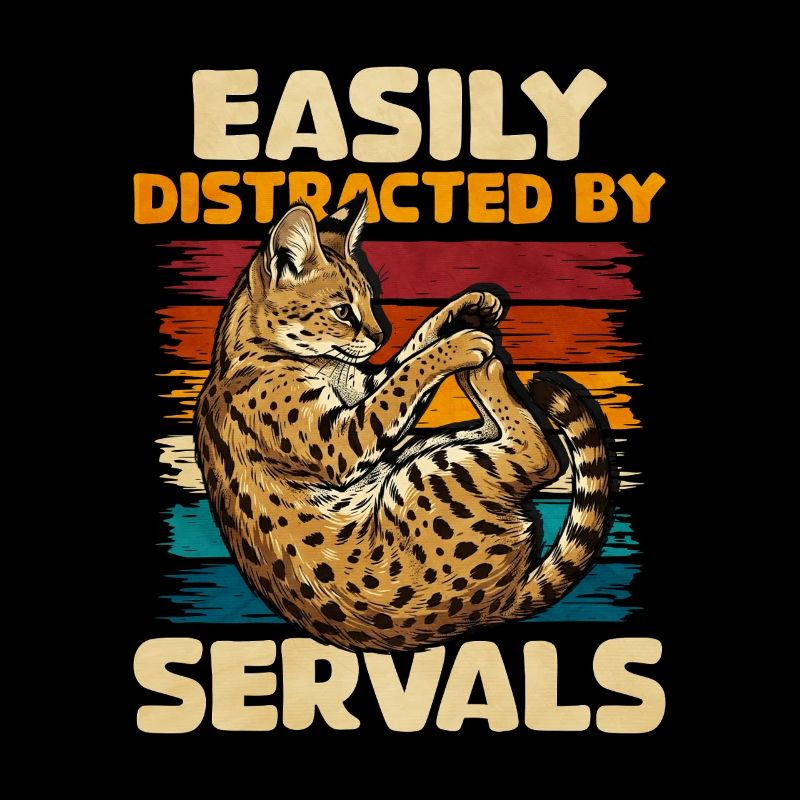 Facilement distrait par les servals