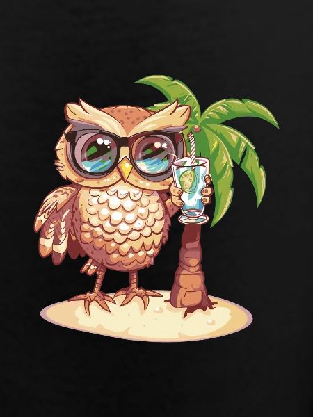 Owl Summer Palm Tree