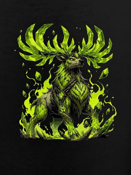 Neon Crystal Deer