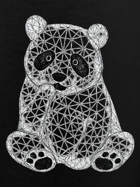 Geometric Panda Net Art