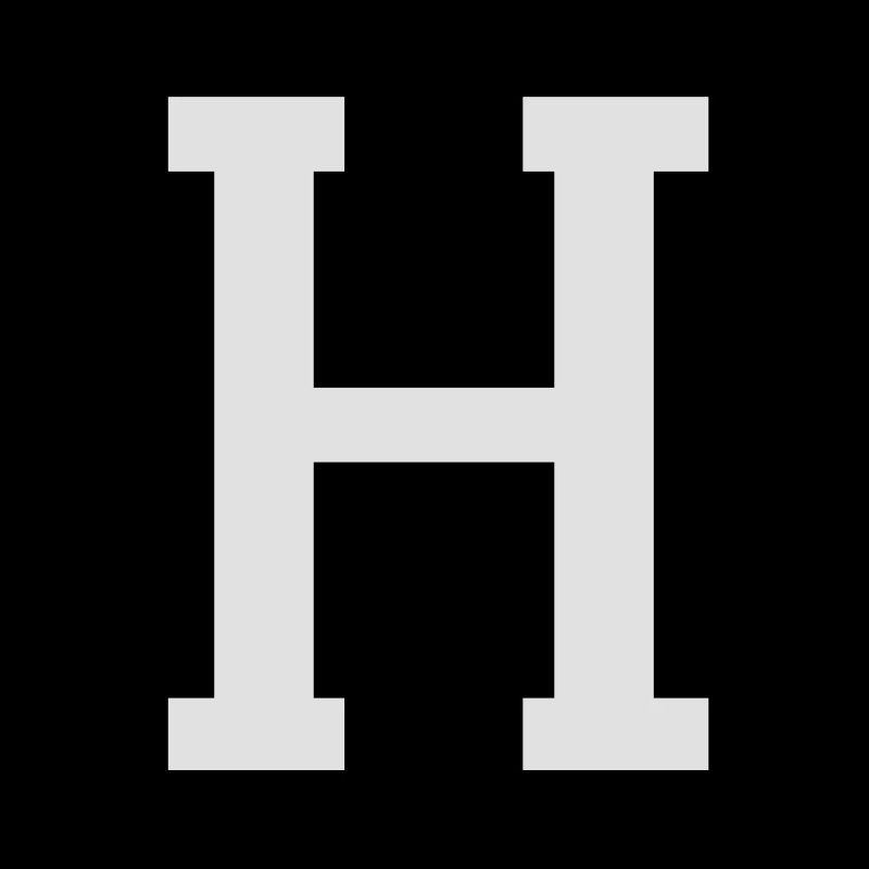 Letter H two-color