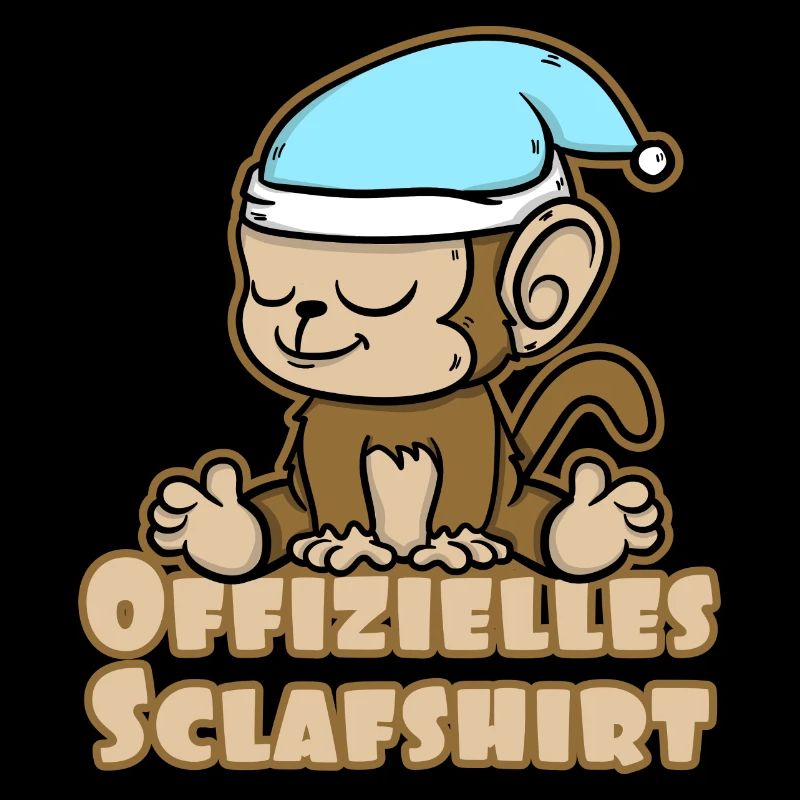 Offizielles Schlafshirt süßes Äffchen