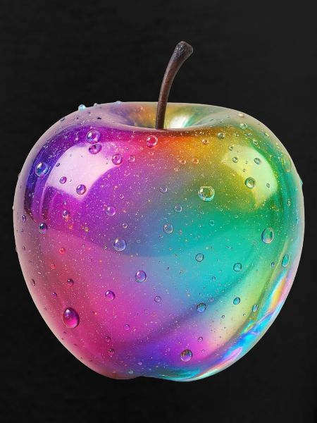 Rainbow Apple Aesthetic Design