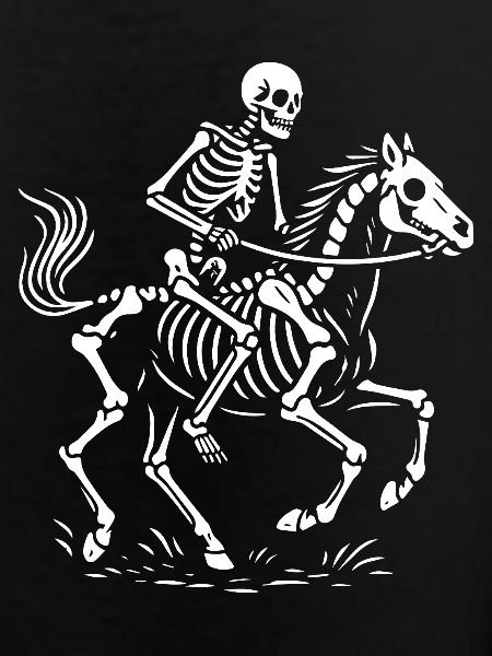 Ätherischer Skelettreiter Illustration