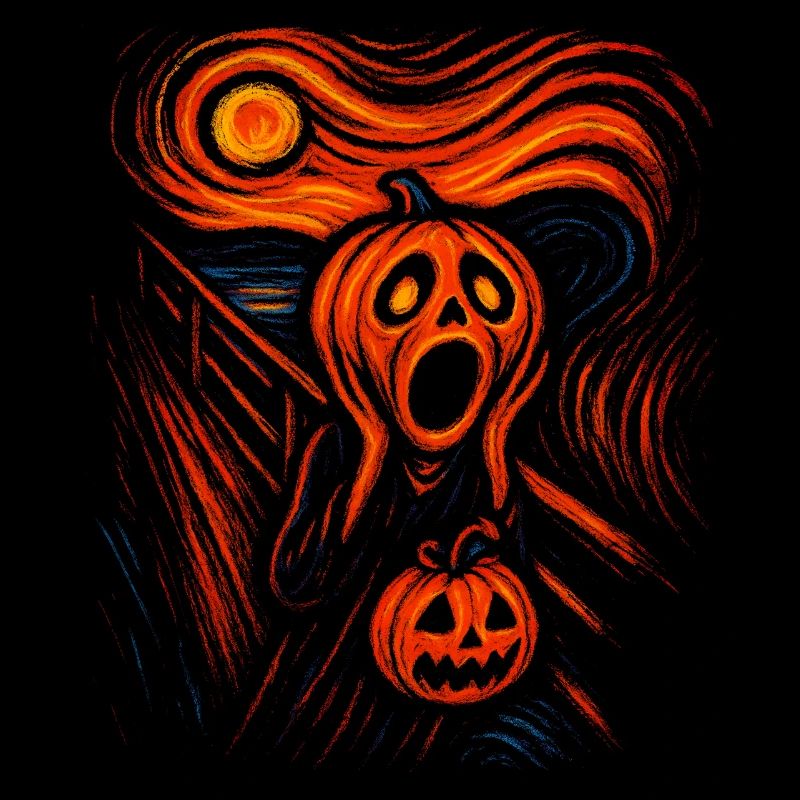 Halloween Pumpkin Scream – Spooky Art Design