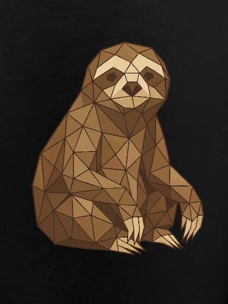 Geometric Sloth Low-Poly