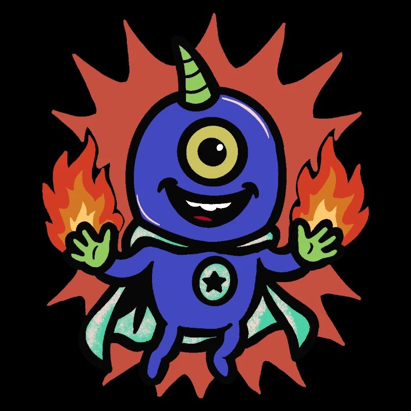 Feuerheld Einäugiger Alien