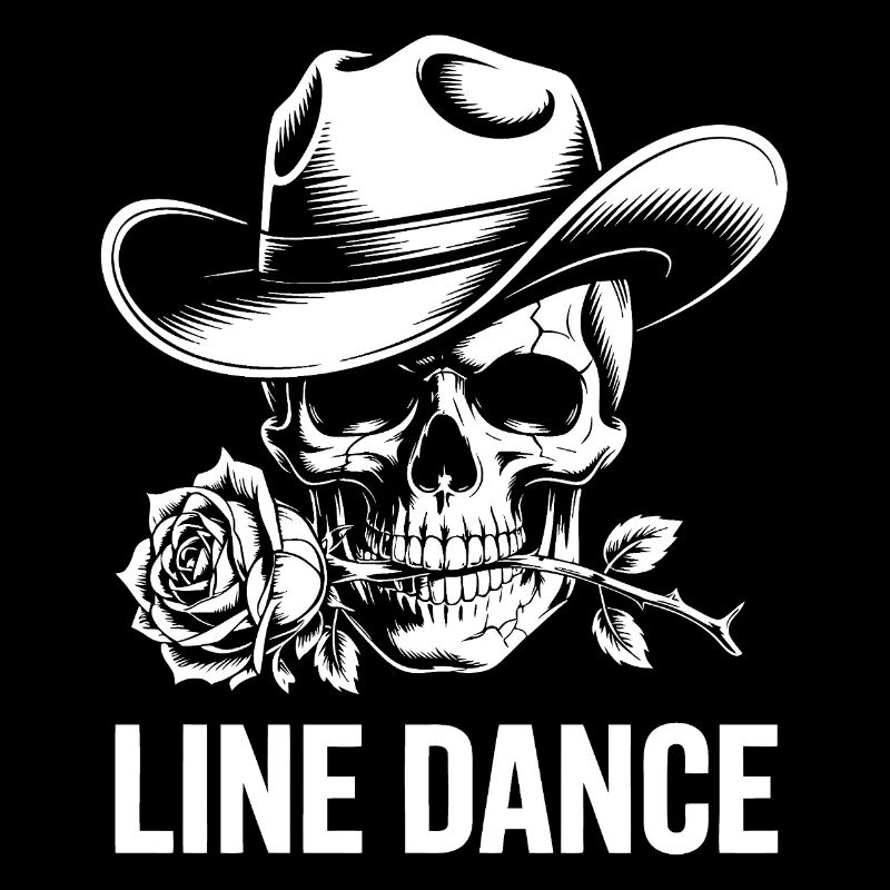 Crâne de danse en ligne avec Rose