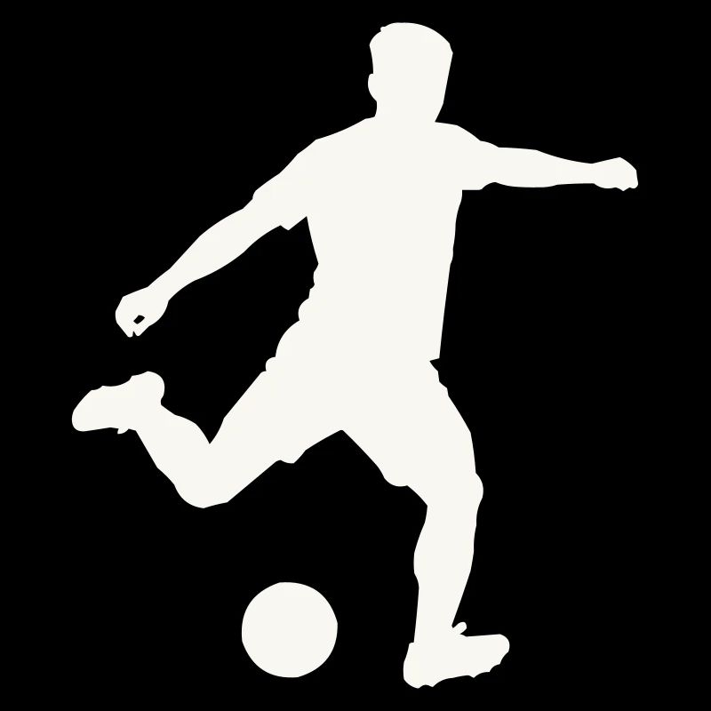 Kicker-Silhouette in Bewegung