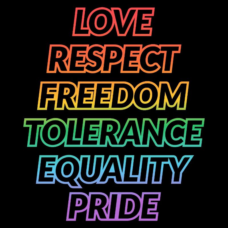 T-shirt Pride Rainbow Values
