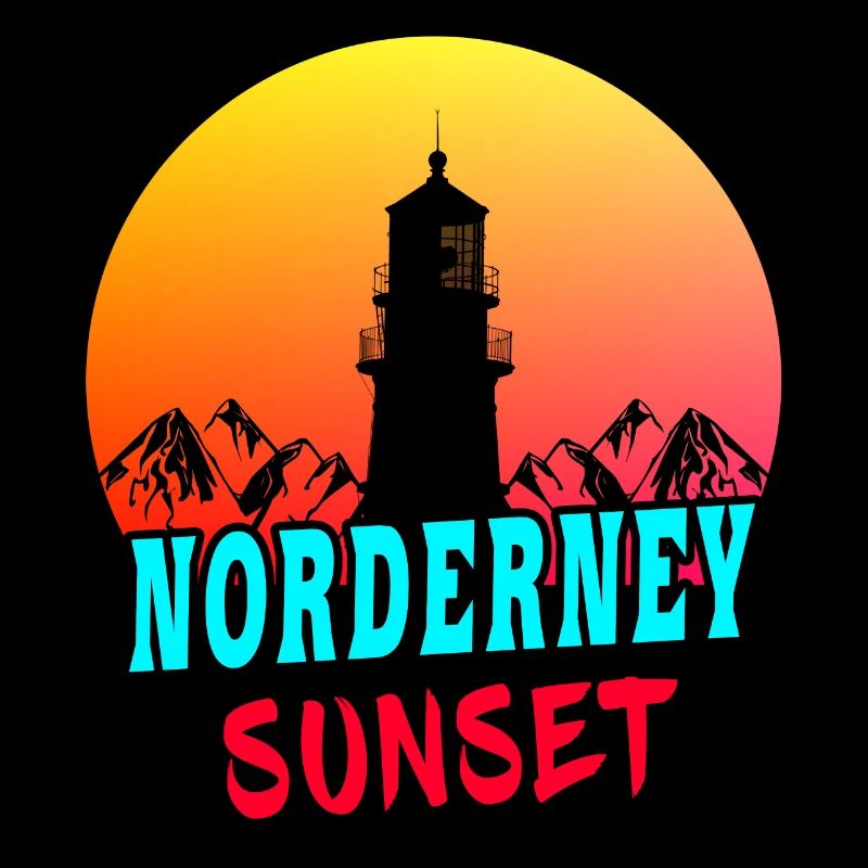 Norderney Sunset Leuchtturm Design / Geschenkidee