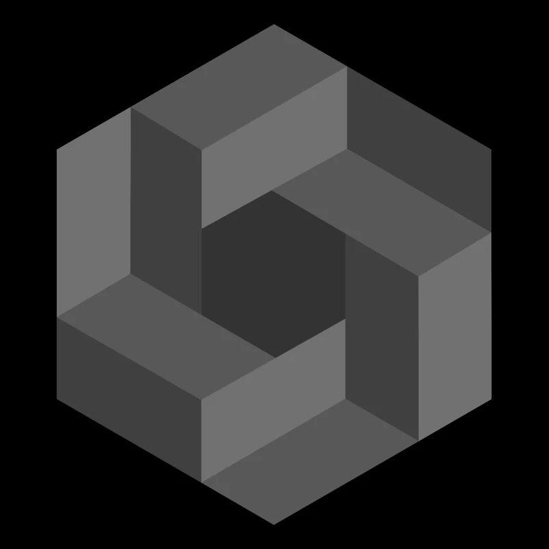 Geometric Illusion Pattern Black White