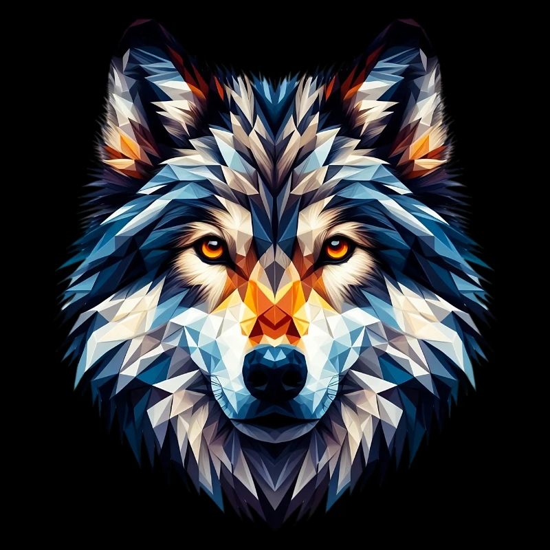 Polygonaler Wolf