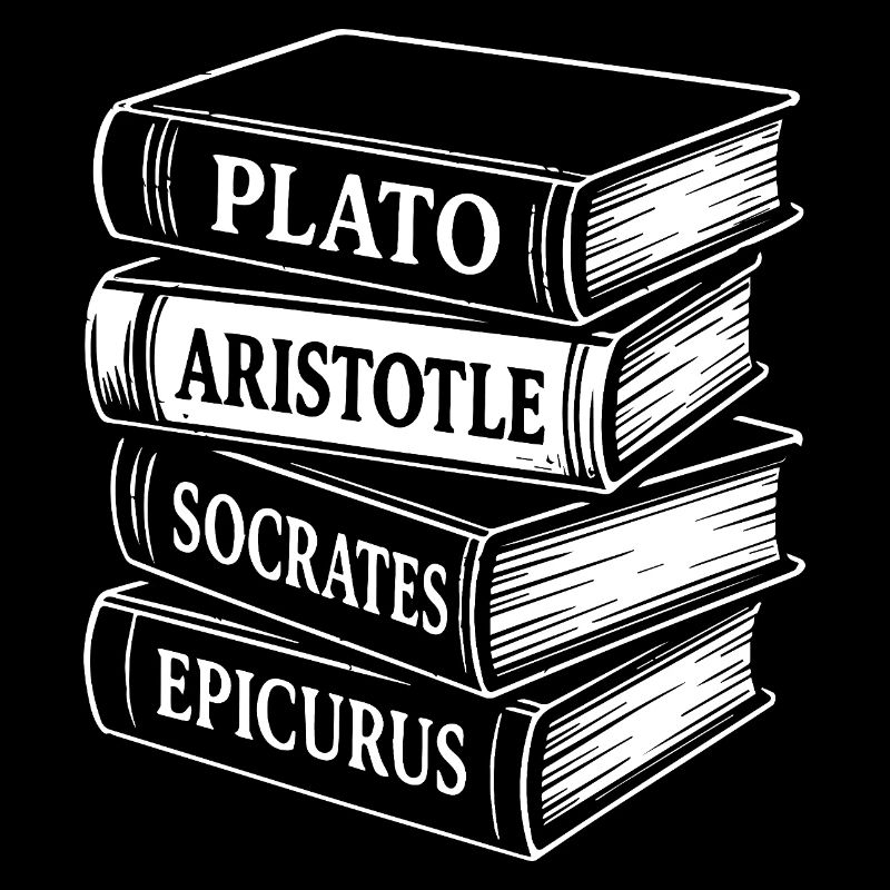 Classical Philosophers Book Stack Design